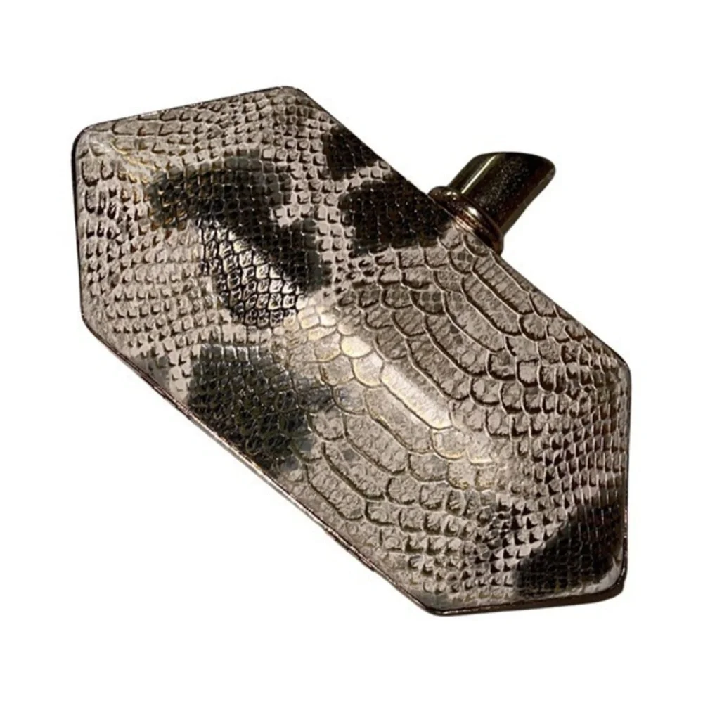 Geometric Hard Shell Metallic Faux Python Cluth - Picture 2 of 5